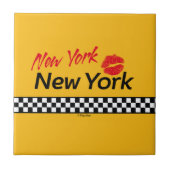 Taxikaro NY & Red Kiss Fliese (Vorderseite)
