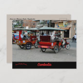 Taxis in Phnom Penh Kambodscha Postkarte (Vorne/Hinten)