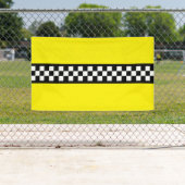 Taxis Karo Streifenmuster Banner (Insitu)