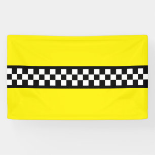 Taxis Karo Streifenmuster Banner