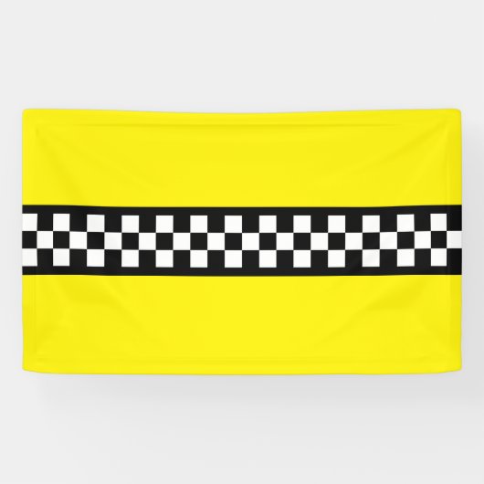 Taxis Karo Streifenmuster Banner (Horizontal)