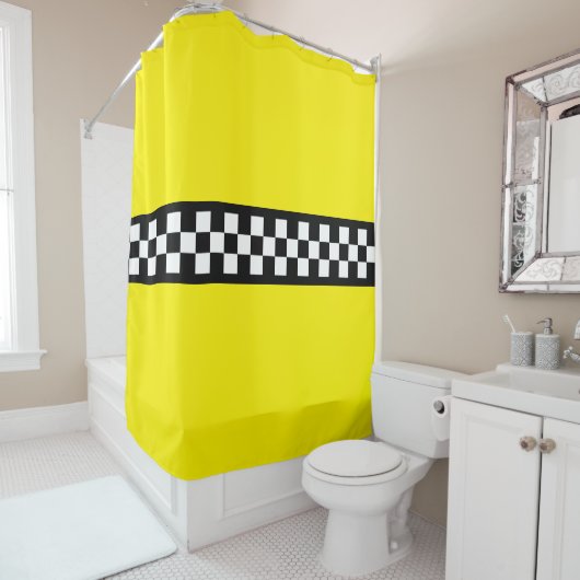Taxis Karo Streifenmuster Duschvorhang (Beispiel)