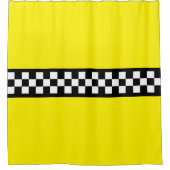 Taxis Karo Streifenmuster Duschvorhang (Vorderseite)