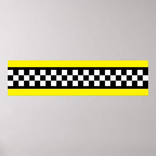 Taxis Karo Streifenmuster Poster (Vorne)