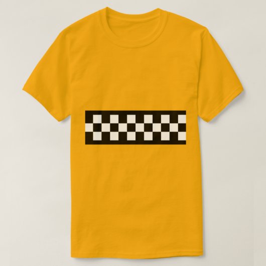 Taxis Karo Streifenmuster T-Shirt (Design vorne)