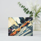 Taxis NYC Postkarte (Stehend Vorderseite)