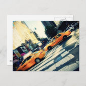 Taxis NYC Postkarte (Vorne/Hinten)