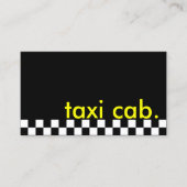 Taxistand (karierter Streifen) Visitenkarte (Vorderseite)