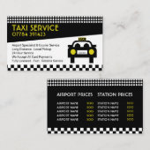 Taxistation/Fahrer, Preisliste Visitenkarte (Vorne/Hinten)