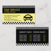 Taxistation/Fahrer, Preisliste Visitenkarte (Vorne/Hinten)