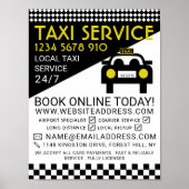 Taxistation, Taxi-Kab-Firmenwerbung Poster (Vorne)