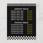 Taxistation, Taxi-Taxi-Firma mit Preisliste Flyer (Hinten)