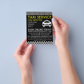 Taxistation, Taxi-Taxi-Firma mit Preisliste Flyer (Gruppe)