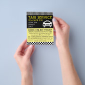 Taxistation, Taxi-Taxi-Firma mit Preisliste Flyer (Gruppe)