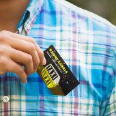 Taxitreiber Berufliches Schwarz-Gelb-Auto Visitenkarte