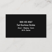 Taxiunternehmen Visitenkarten neu Visitenkarte (Rückseite)