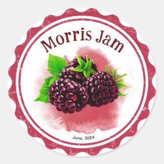 Tayberry-Jam-Label Runder Aufkleber