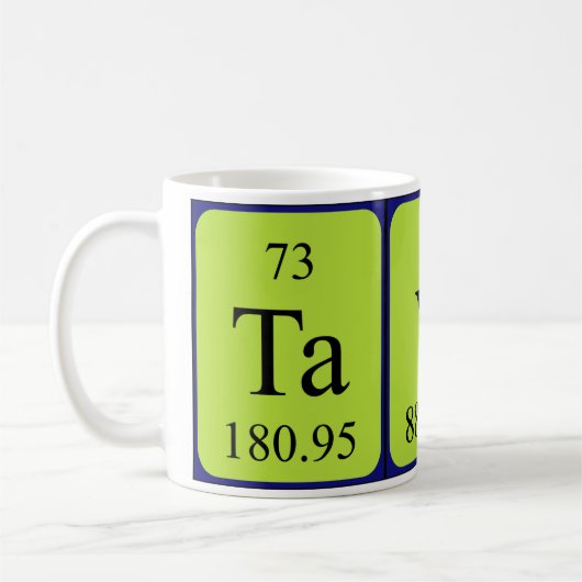 Tayla Periodenname Tasse (Links)