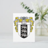 Taylor Coat of Arms (Mantled) Postkarte (Stehend Vorderseite)