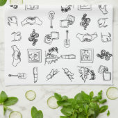 Taylor Eras Line Zeichnend Küchenhandtuch Geschirrtuch (Gefaltet)