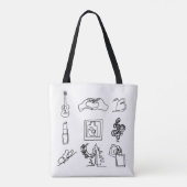 Taylor Eras Line Zeichnend Tote Bag Fan Kunst Tasche (Rückseite)