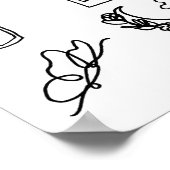 Taylor Eras Minimalistisch Line Art Album Poster (Ecke)