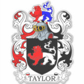 Taylor Familienwappen Aufkleber (Vorderseite)