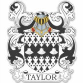 Taylor Familienwappen Aufkleber (Vorderseite)