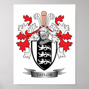 Taylor Familienwappen Coat of Arms Poster