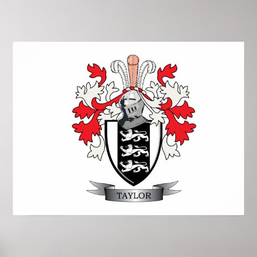 Taylor Familienwappen Coat of Arms Poster (Vorne)