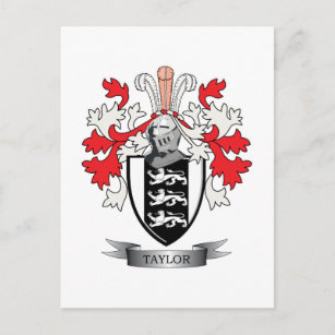 Taylor Familienwappen Coat of Arms Postkarte