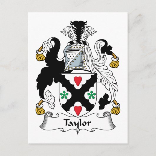 Taylor Familienwappen Postkarte (Vorderseite)