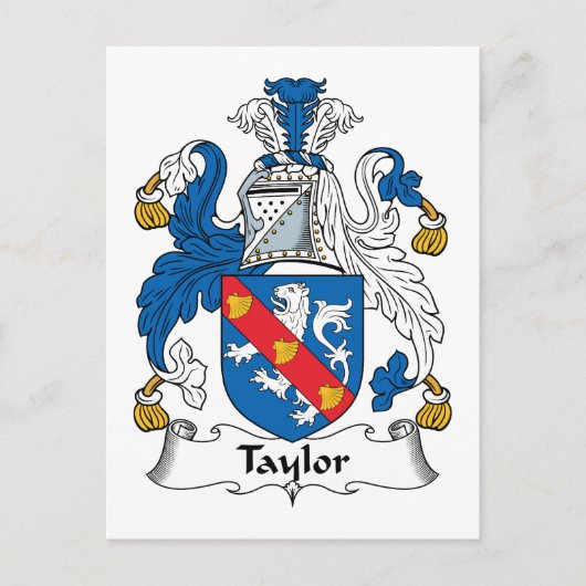 Taylor Familienwappen Postkarte (Vorderseite)
