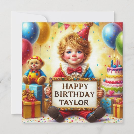 ~ TAYLOR ~ Happy Birthday ~ Clown Costume ~ (Vorderseite)