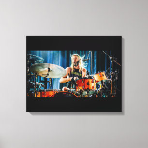 Taylor Hawkins spielt Schlagzeug Canvas Print Leinwanddruck