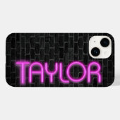 TAYLOR in PINK Neonleuchten Case-Mate iPhone Hülle (Rückseite (Horizontal))