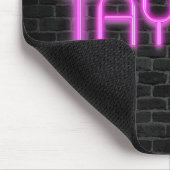 TAYLOR in rosa Neonleuchten Mousepad (Ecke)