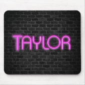 TAYLOR in rosa Neonleuchten Mousepad (Vorne)