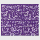 TAYLOR-Individuelle Name mit Schneeflocken Geschenkpapier (Flach)