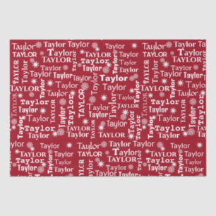 TAYLOR-Individuelle Name mit Schneeflocken Seidenpapier