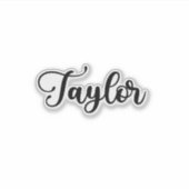 Taylor Name - Handgeschriebene Kalligrafie Aufkleber (Vorderseite)