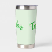 Taylor Name In Grün, Thermobecher (Links)