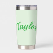 Taylor Name In Grün, Thermobecher (Rückseite)