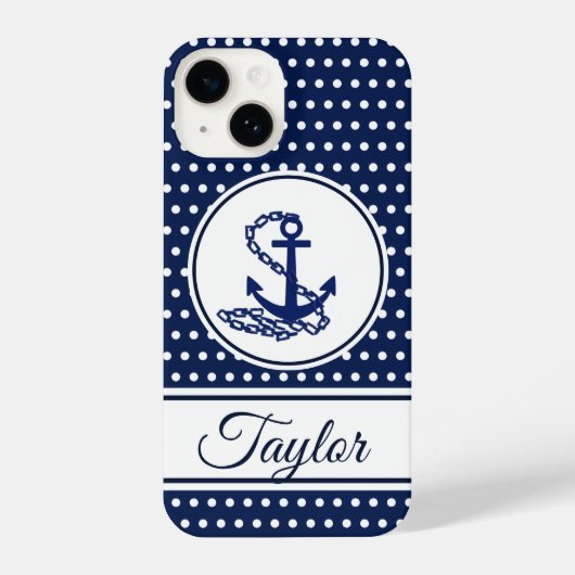 Taylor, Name Template Anchor Symbol Maritime Style iPhone Hülle (Rückseite)