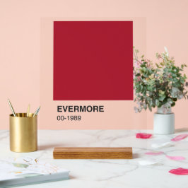 Taylor Red Evermore 1989 Alben - Kleiner Hintergru Acrylschild