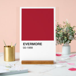 Taylor Red Evermore 1989 Alben - Weißer Hintergrun Acrylschild