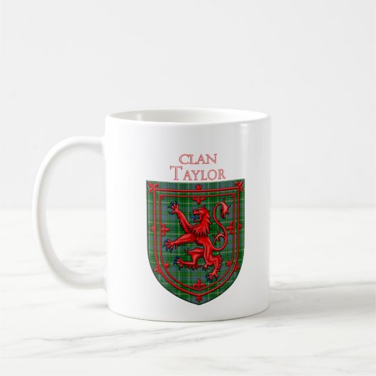 Taylor Tartan Scottish Kariert Lion Rampant Kaffeetasse (Links)