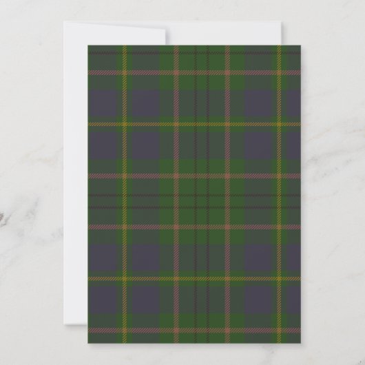 Taylor Tartan Wedding Einladung (Rückseite)