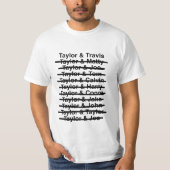 Taylor & Travis 02 (Black Text / Black Line) T-Shirt (Vorderseite)