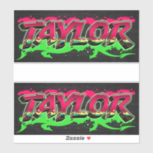 Taylor Vorname Name Graffiti Aufkleber Sticker